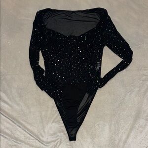 Black Sparkle Kids One Piece